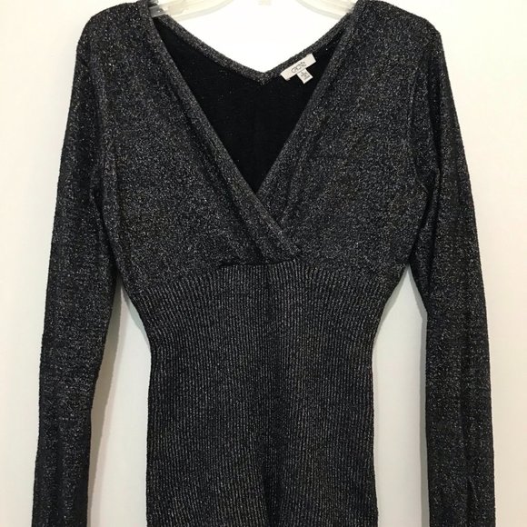 Black / Silver Lurex Top - Picture 1 of 5